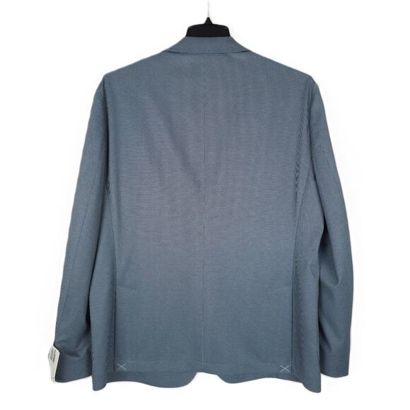 Bar III Men's Slim-Fit Stretch Knit Sport Coat Dark Blue Micro Zig Zag 44R NWT - Picture 3 of 7